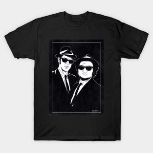 THE BLUES BROTHERS (Black and White) T-Shirt